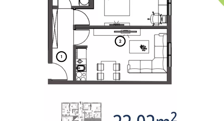 Jednosoban stan | 4zida