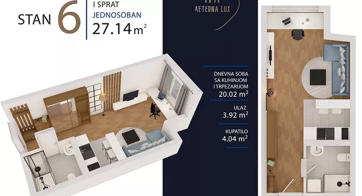 Jednosoban stan | 4zida