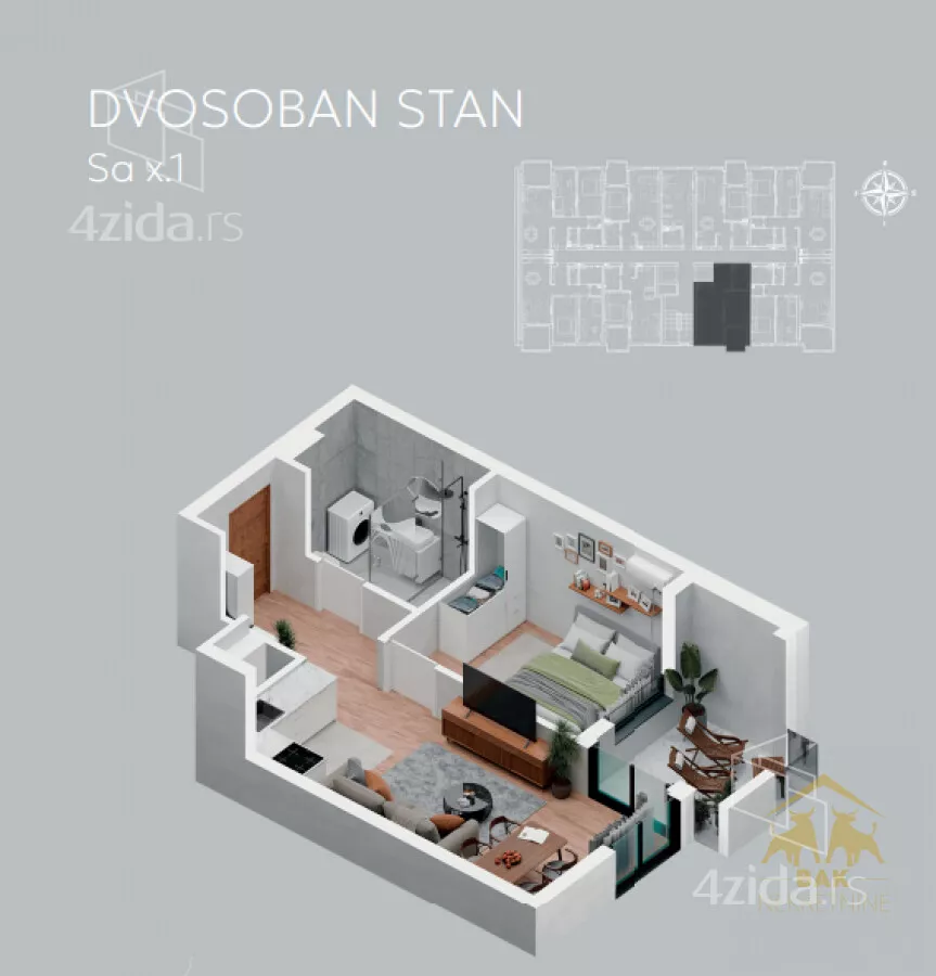 Dvosoban stan | 4zida