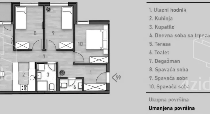 Troiposoban stan | 4zida