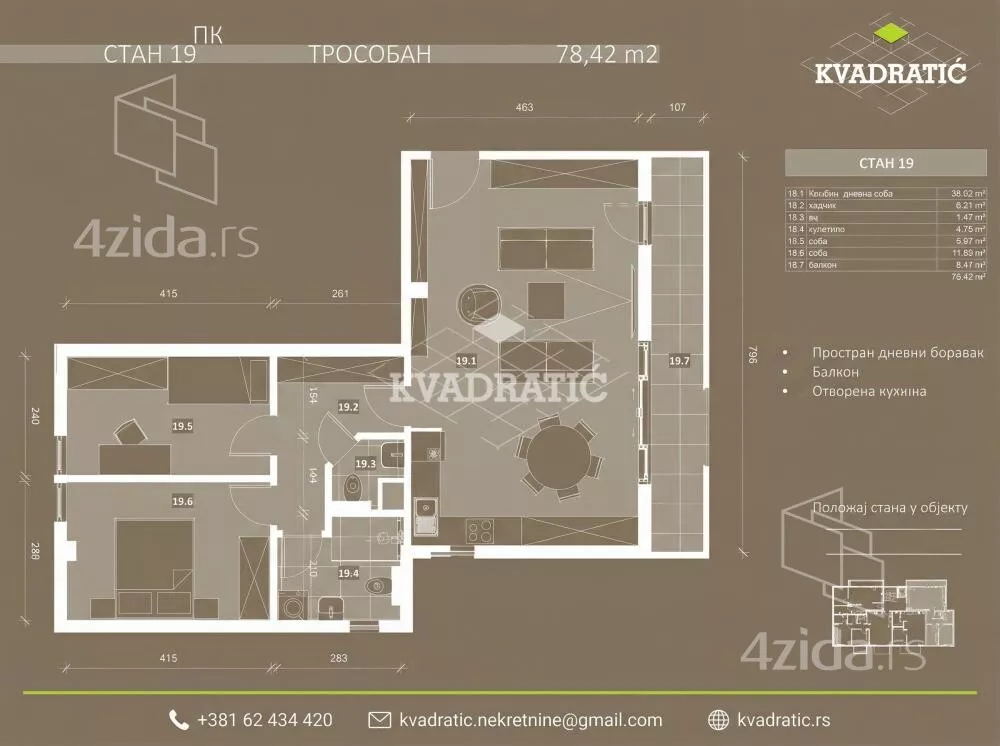 Trosoban stan | 4zida