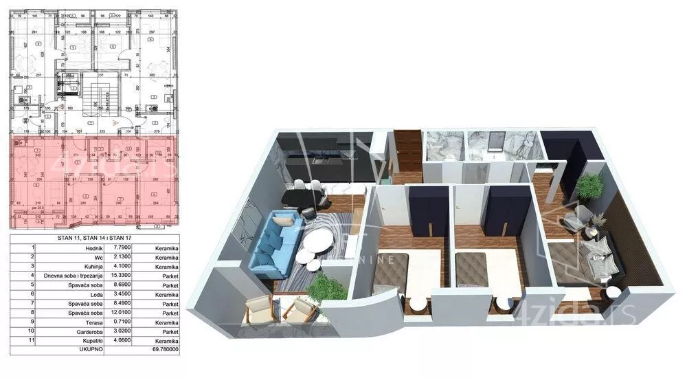 Troiposoban stan | 4zida