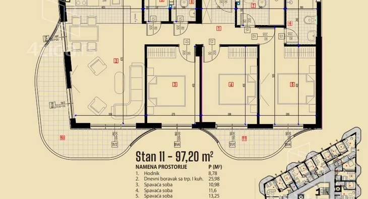 Jednoiposoban stan | 4zida