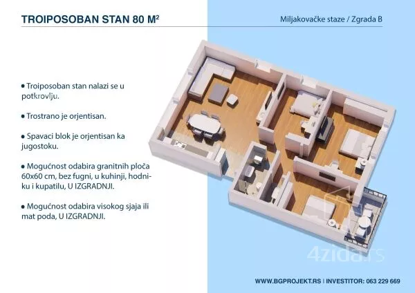 Troiposoban stan | 4zida