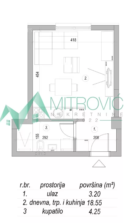 Jednosoban stan | 4zida