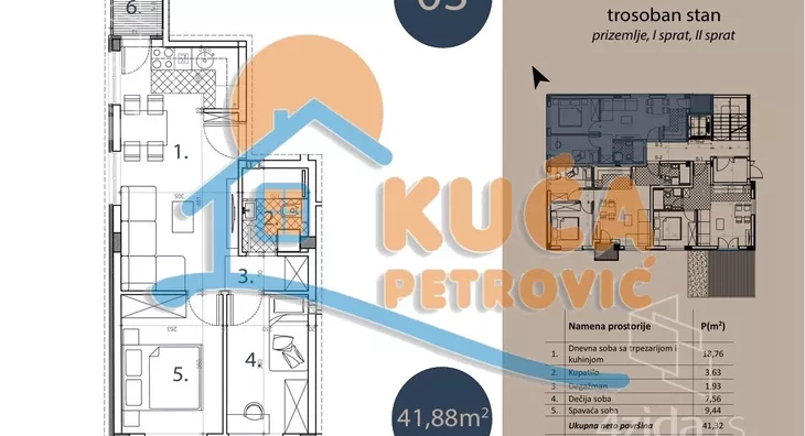 Trosoban stan | 4zida