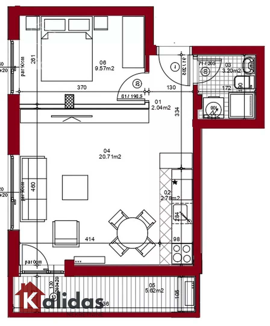 Jednoiposoban stan | 4zida