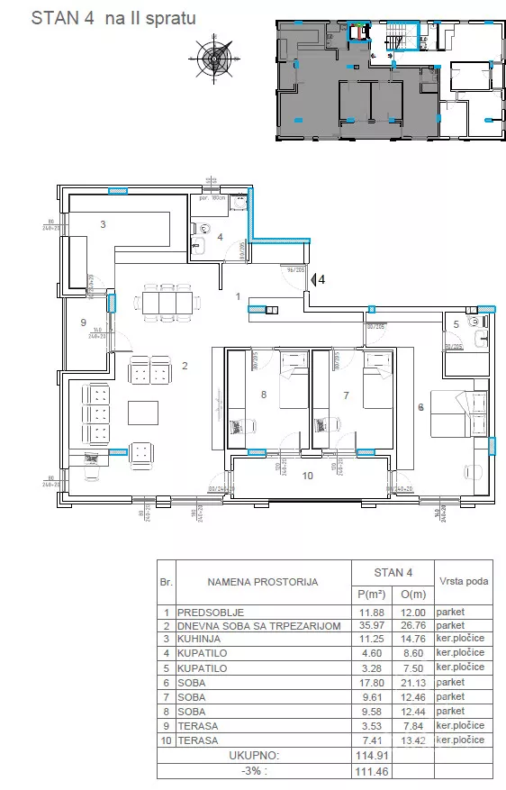 Troiposoban stan | 4zida