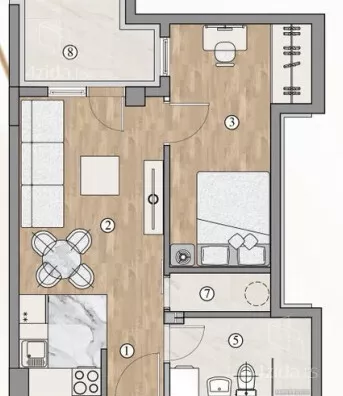 Jednoiposoban stan | 4zida