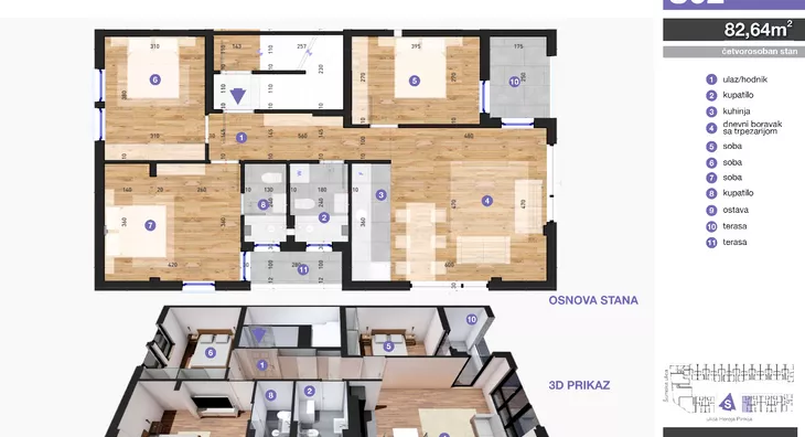 Trosoban stan | 4zida