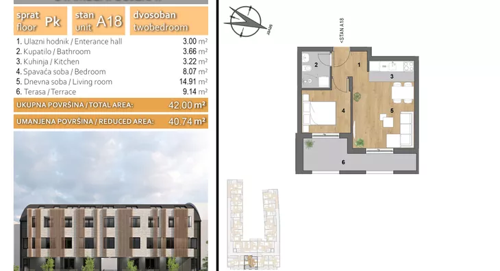 Dvosoban stan | 4zida