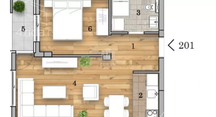 Dvosoban stan | 4zida