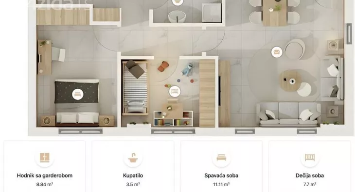 Trosoban stan | 4zida