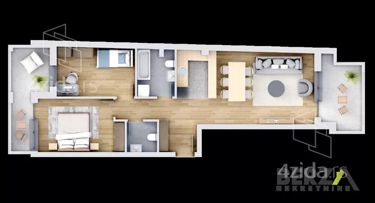 Trosoban stan | 4zida
