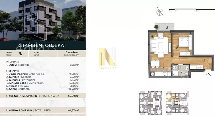 Dvosoban stan | 4zida