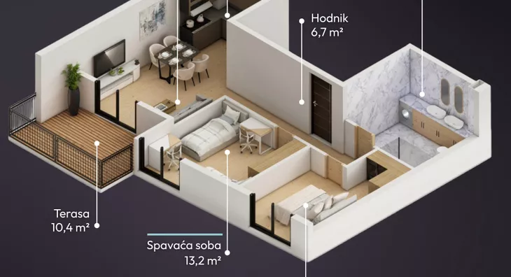 Trosoban stan | 4zida