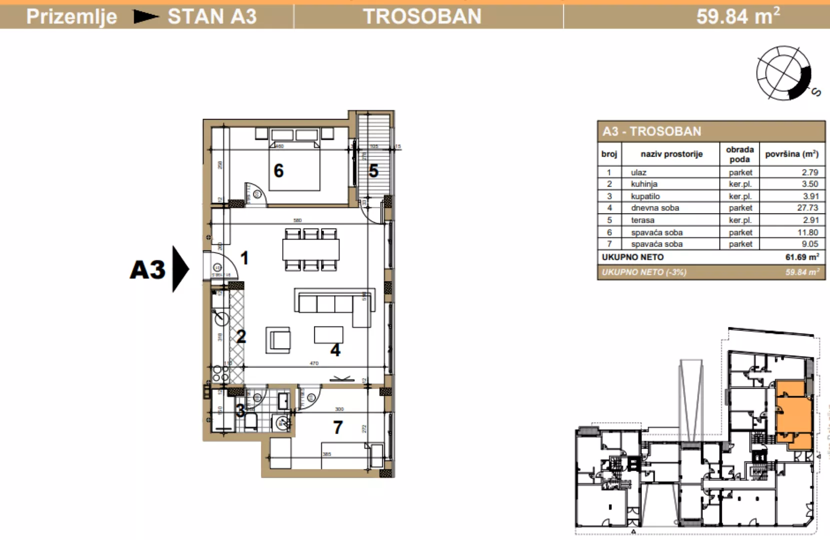 Trosoban stan | 4zida
