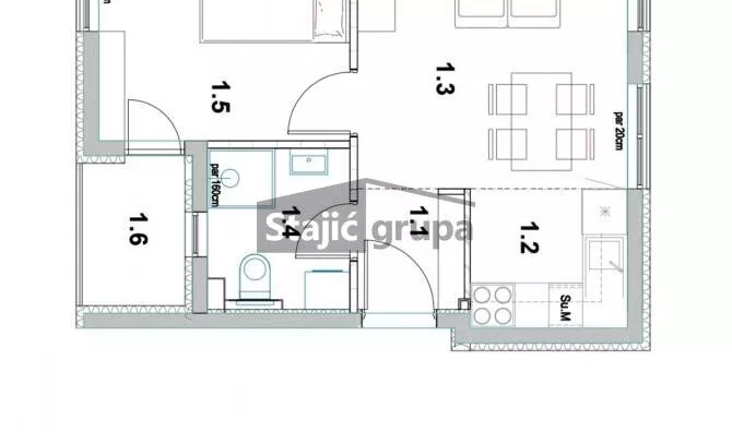 Jednoiposoban stan | 4zida