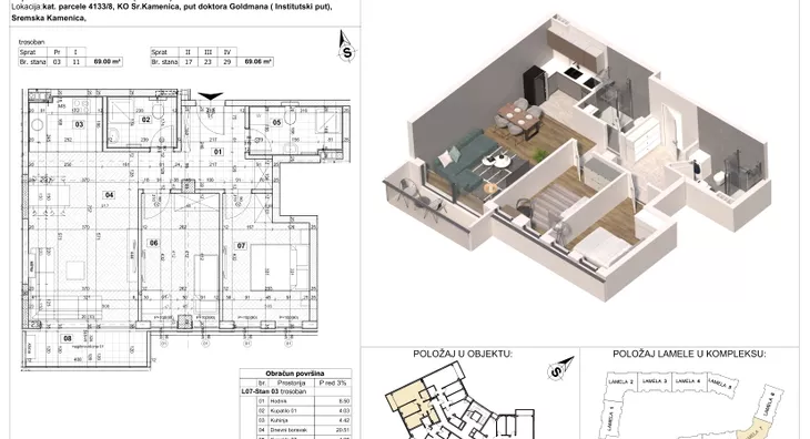 Trosoban stan | 4zida