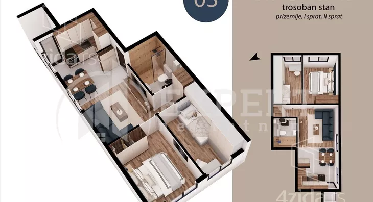 Trosoban stan | 4zida