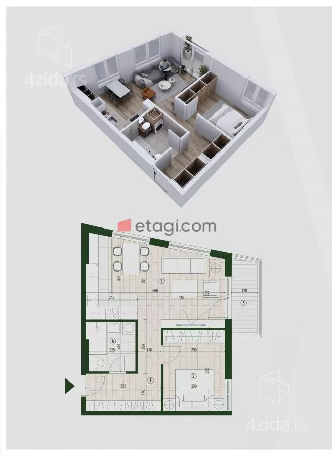 Trosoban stan | 4zida