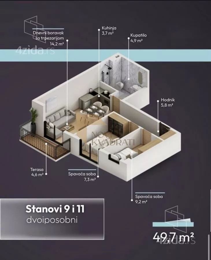 Trosoban stan | 4zida