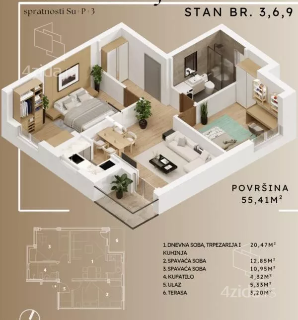 Dvoiposoban stan | 4zida