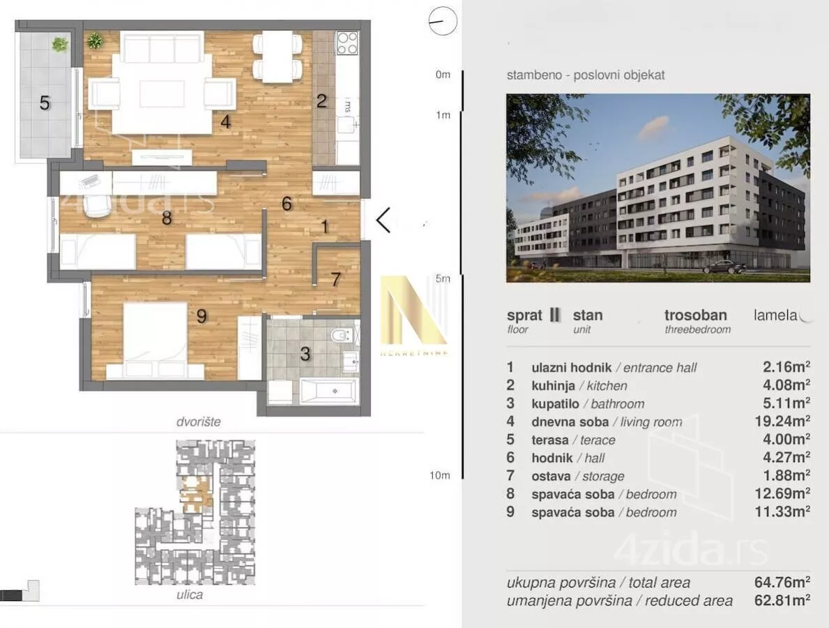 Trosoban stan | 4zida