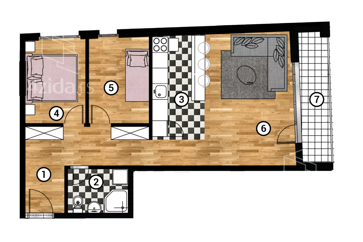 Trosoban stan | 4zida