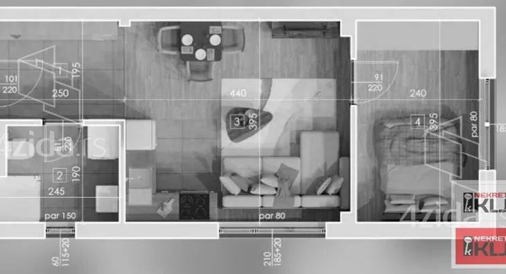 Jednoiposoban stan | 4zida