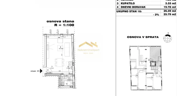 Jednosoban stan | 4zida