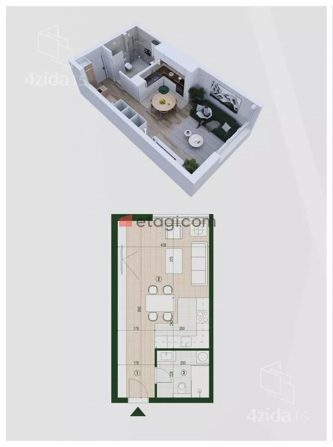 Jednosoban stan | 4zida