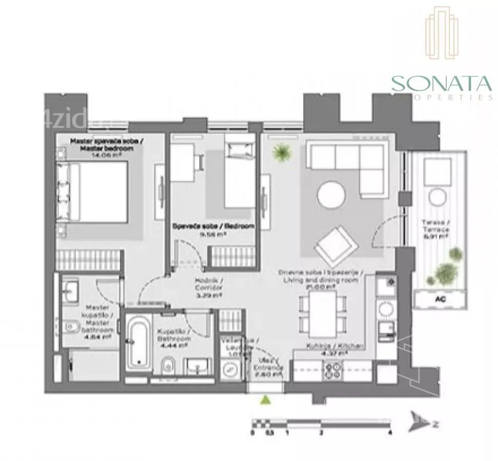 Trosoban stan | 4zida
