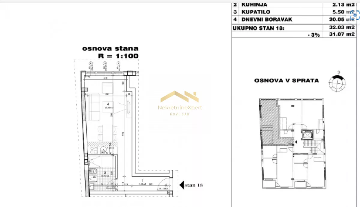 Jednosoban stan | 4zida