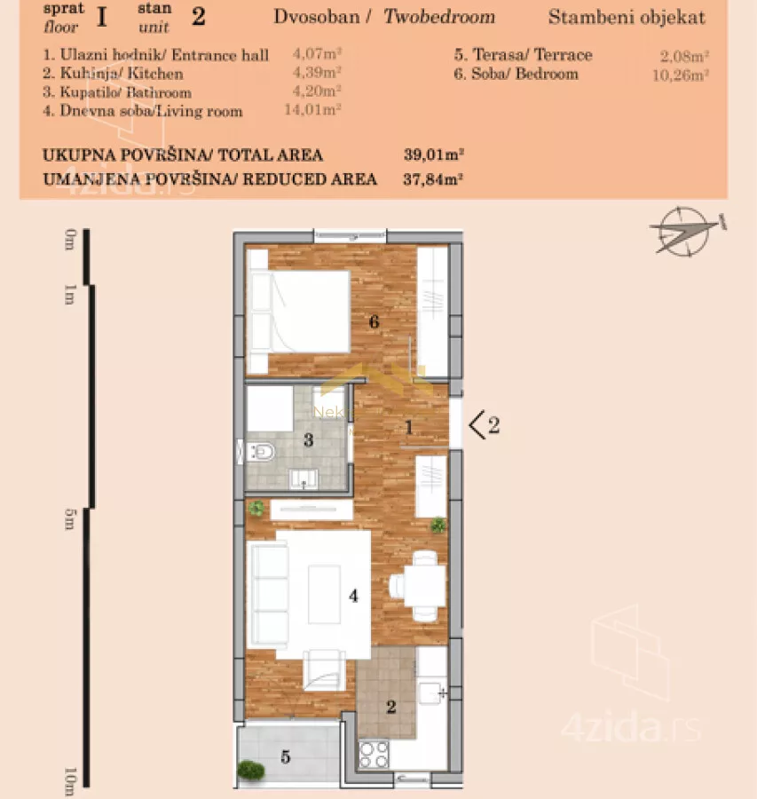 Dvosoban stan | 4zida