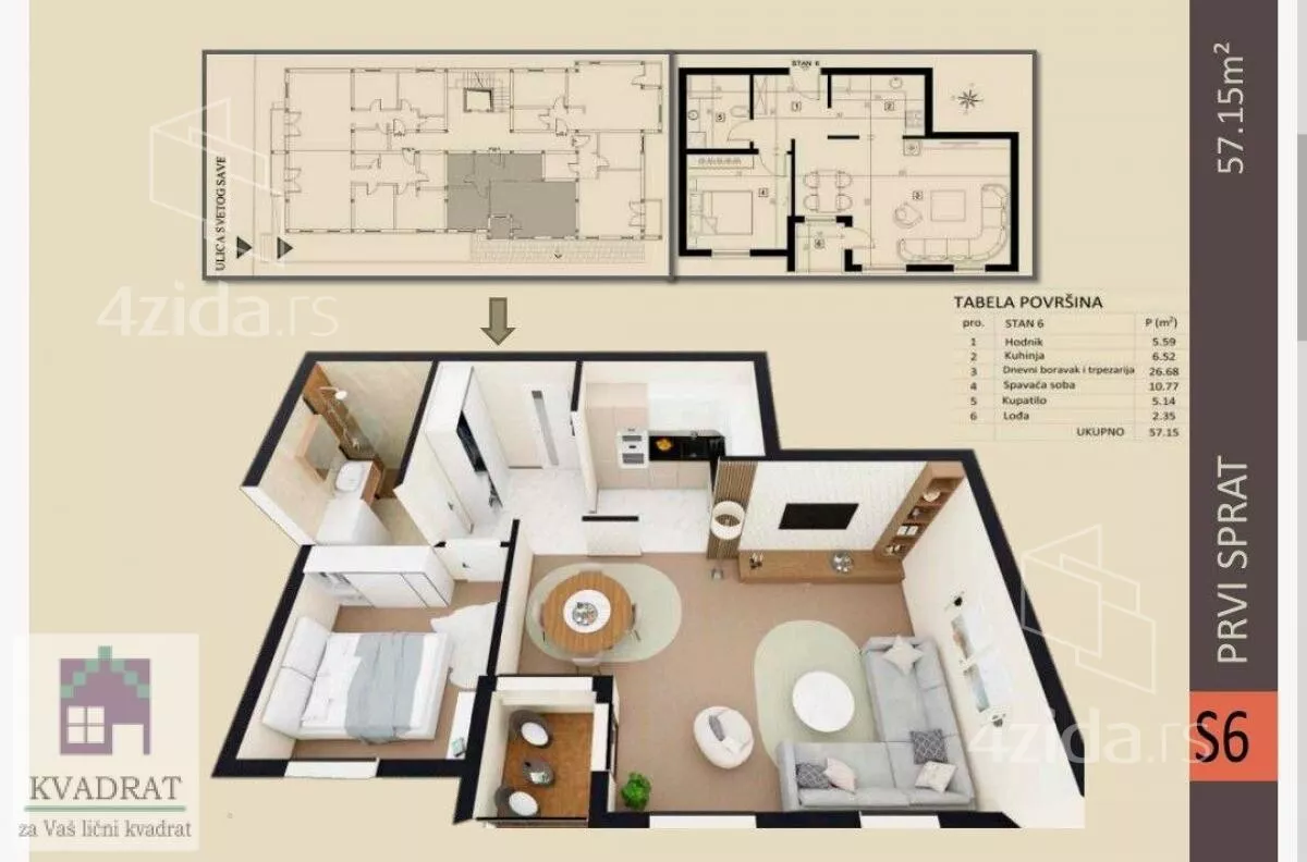 Dvosoban stan | 4zida