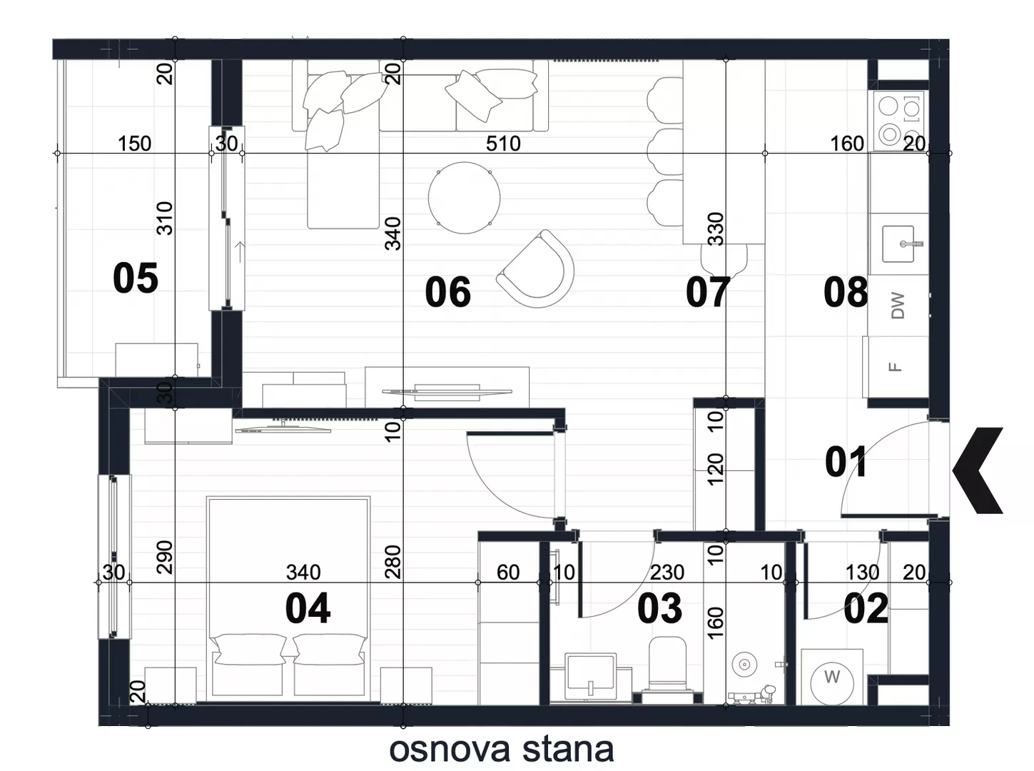 Trosoban stan | 4zida