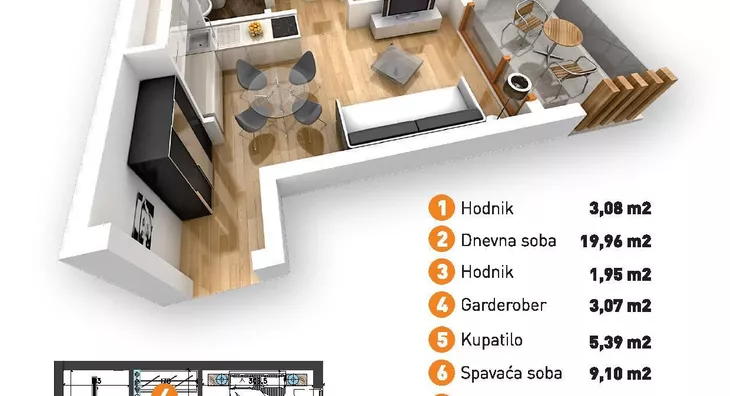 Jednosoban stan | 4zida