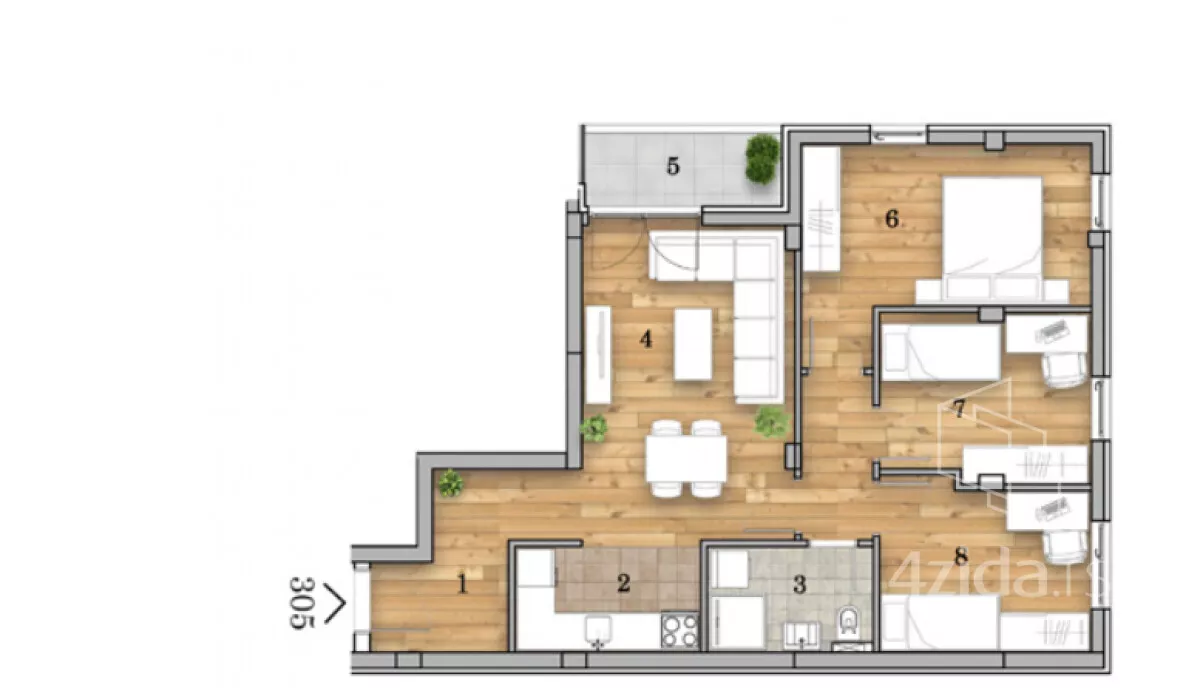 Četvorosoban stan | 4zida