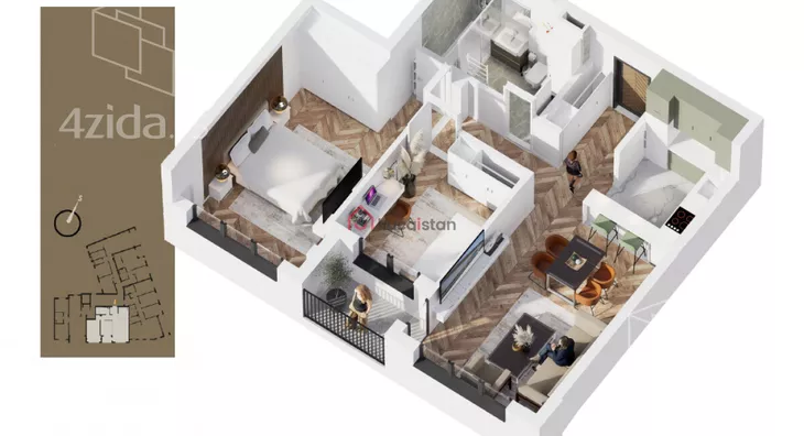 Trosoban stan | 4zida