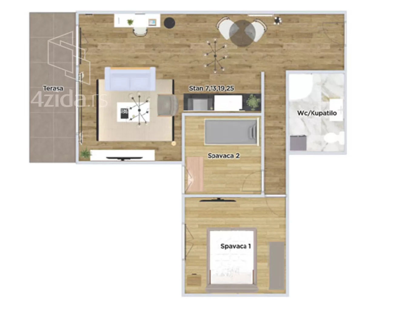 Dvosoban stan | 4zida