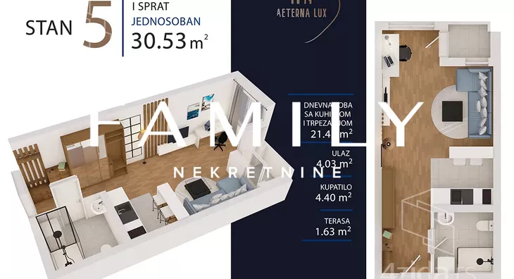 Jednosoban stan | 4zida