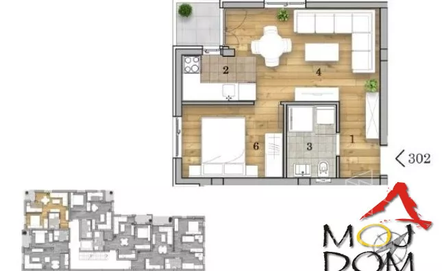 Jednoiposoban stan | 4zida