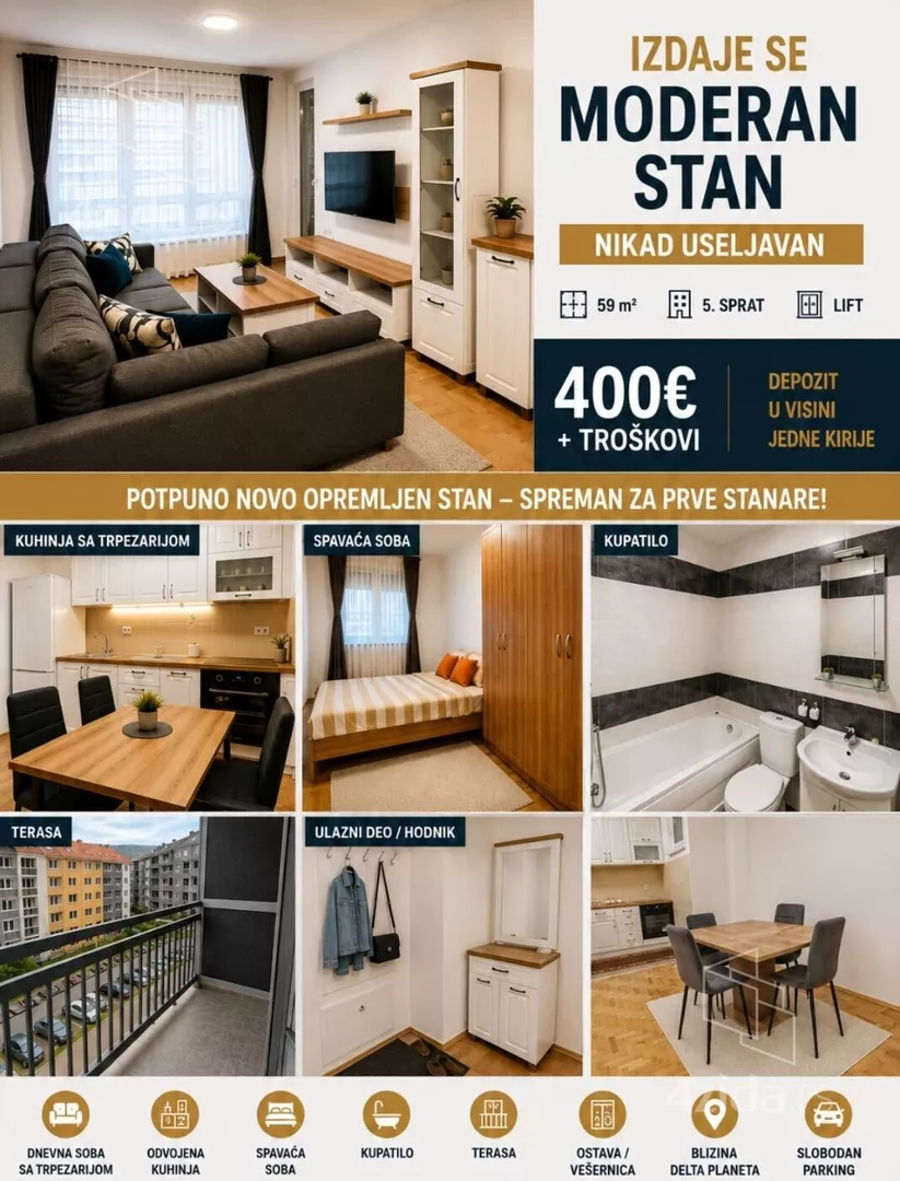 Jednoiposoban stan | 4zida