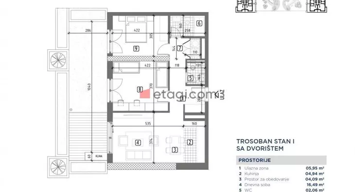 Trosoban stan | 4zida