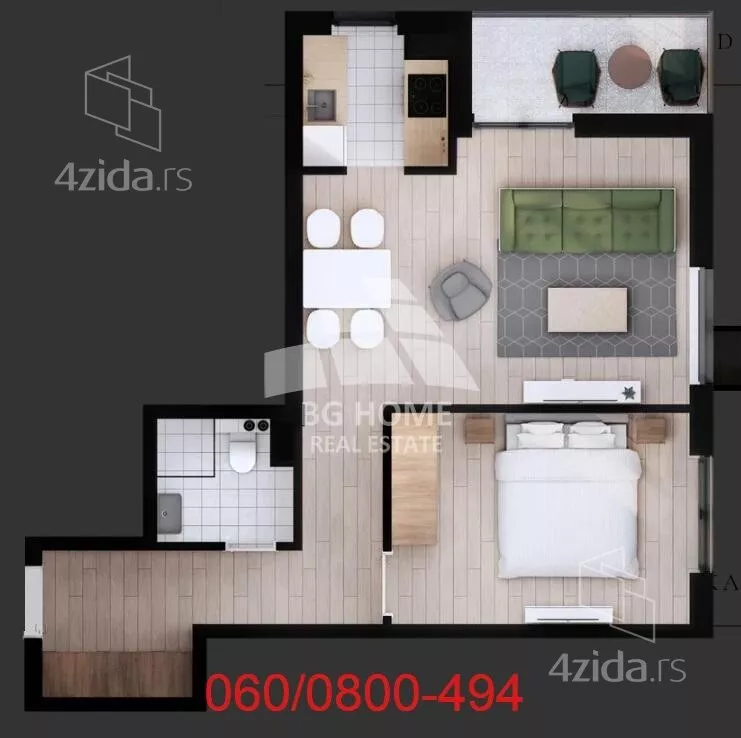 Jednoiposoban stan | 4zida