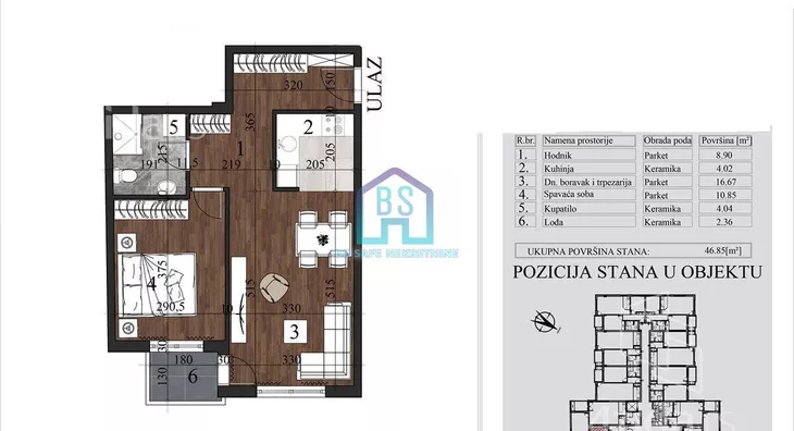 Jednoiposoban stan | 4zida