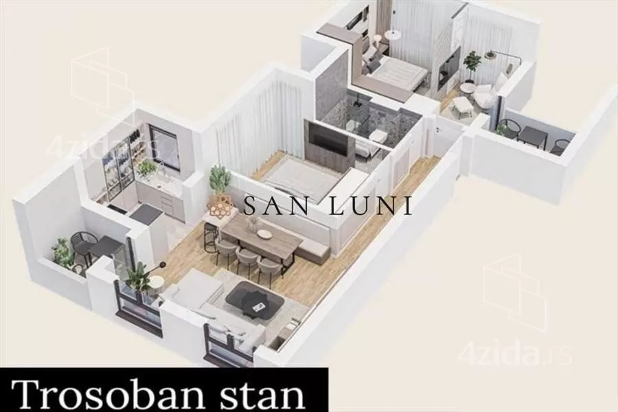 Trosoban stan | 4zida