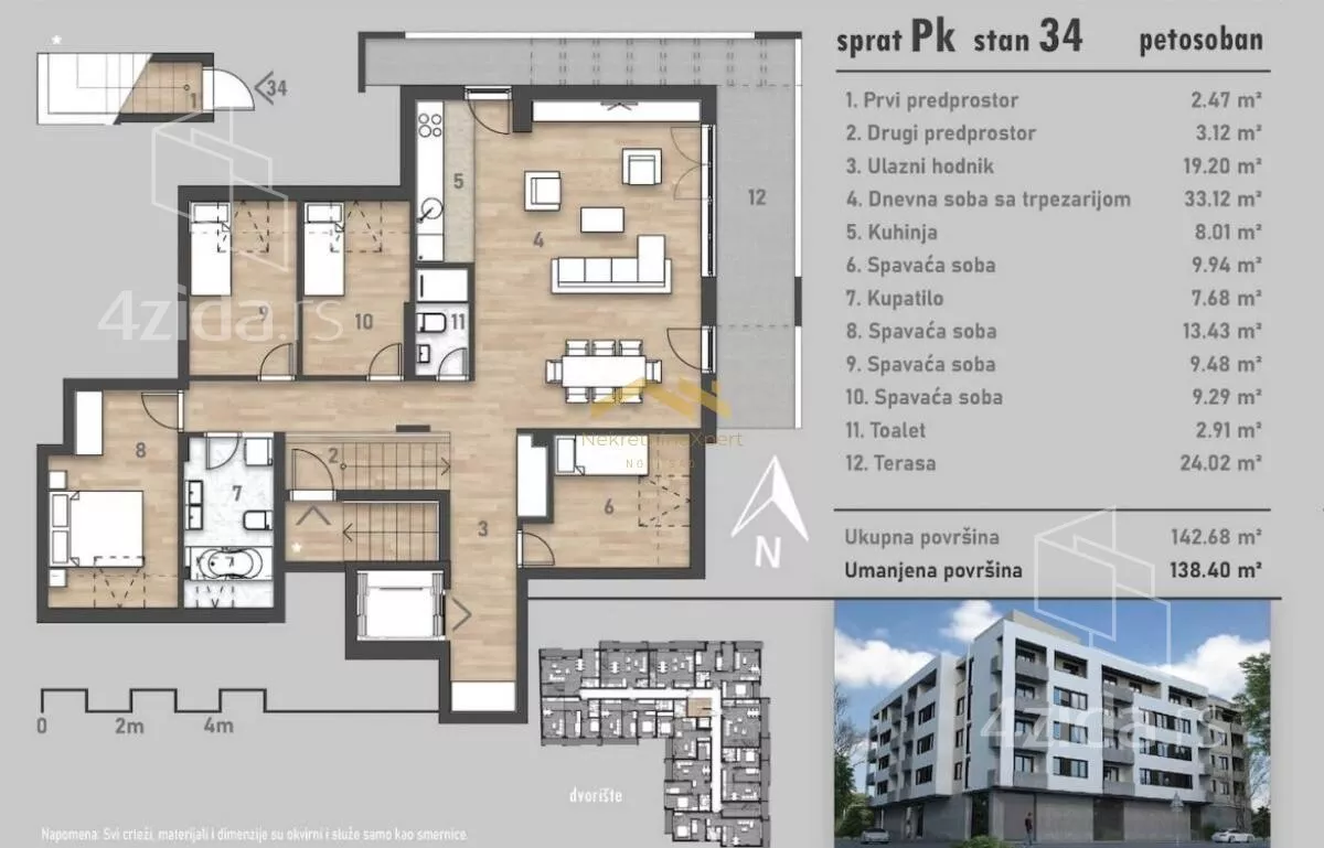Petosoban stan | 4zida