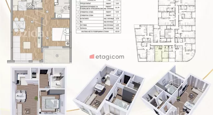 Jednosoban stan | 4zida